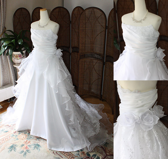 ウェディングドレス プリンセスライン オーダーメイド 帯広市の花嫁様にオーダーメイド製作