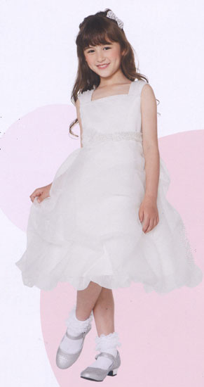 子供用パーティードレス アイボリー レンタル