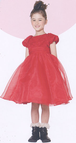 子供用パーティードレス レッド レンタル