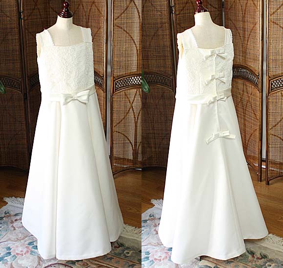 ピアノの発表会ドレス コンクールドレス オフホワイト オーダーメイド