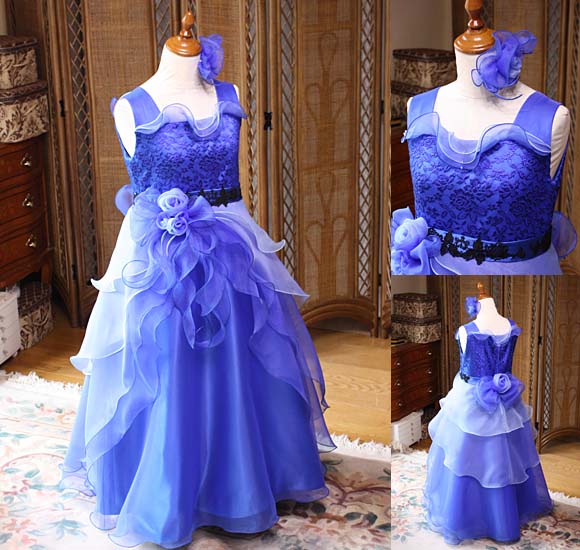 ピアノの発表会ドレス コンクールドレス ブルー