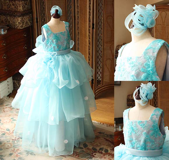 ピアノの発表会ドレス ライトブルー 愛知県のお客様