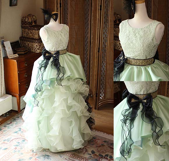 ピアノの発表会ドレス イエローグリーン 北海道