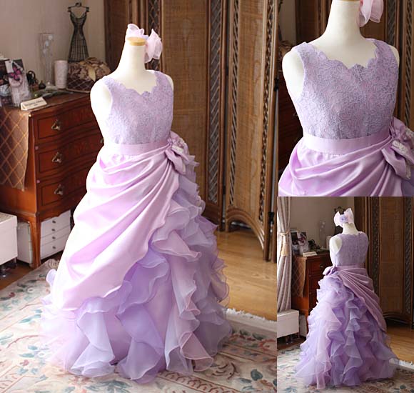 発表会ドレス バイオリンドレス パープル 北海道札幌市