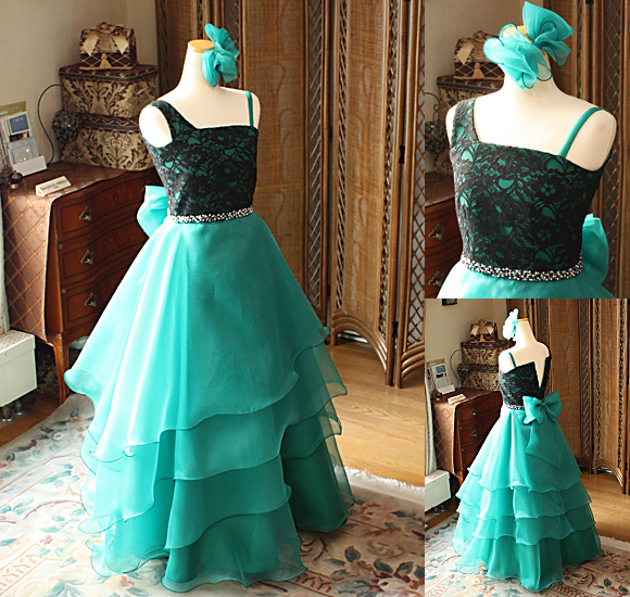 バイオリンのコンクールドレス グリーン 愛知県