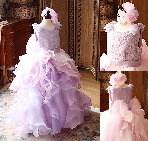 ピアノの受賞者ドレス コンクールドレス ライトパープル 栃木県