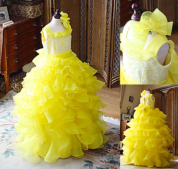 入賞者記念コンサートドレス イエロー 茨城県