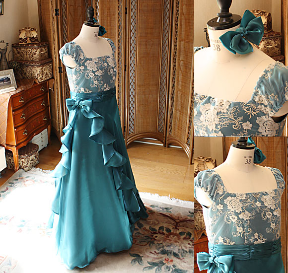 アンティークグリーン コンサートドレス オーダーメイド 神奈川県