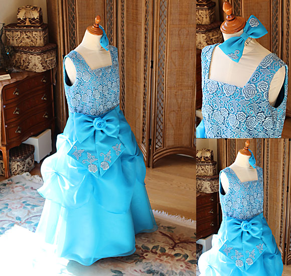 ピアノのコンクールドレス ターコイズブルー 千葉県