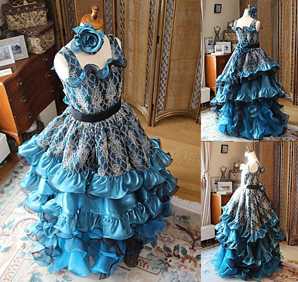 ヘッドドレスのコサージュ スカートデザイン