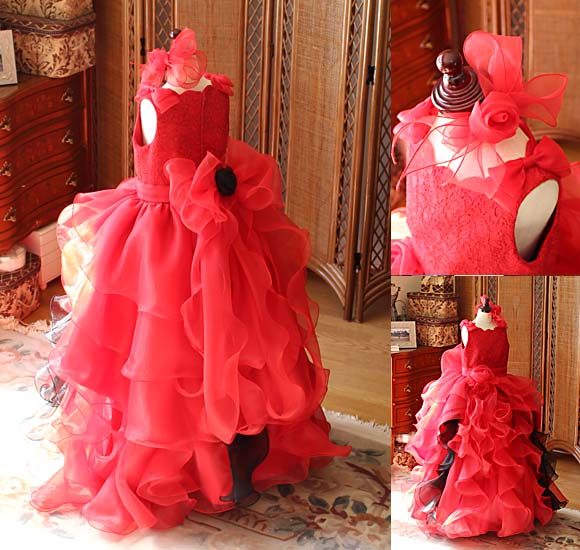 スカートのデザイン ウェストの大きなリボン ヘッドドレス