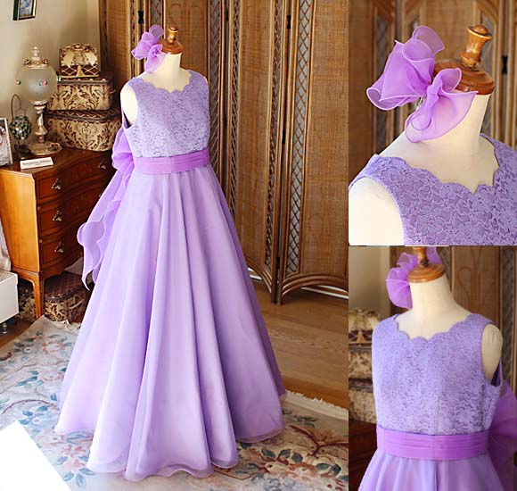 バイオリンのコンクールドレス ラベンダー 千葉県 オーダーメイド