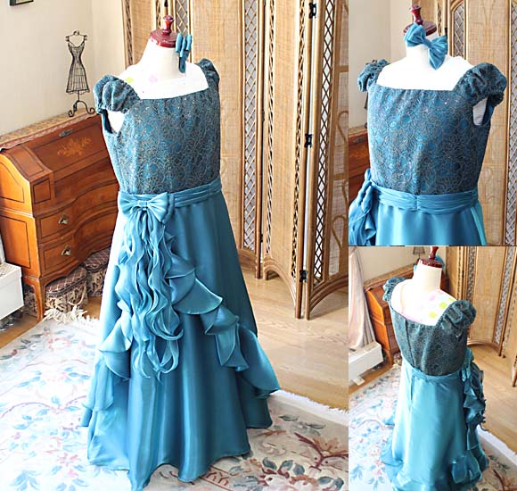 バイオリンの発表会とコンクールドレス アンティークグリーン 広島県