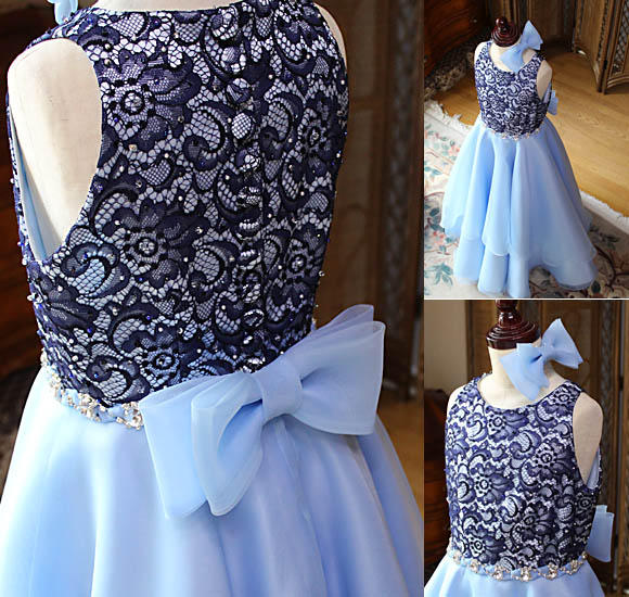 クルミボタン レースとビジュー リボン