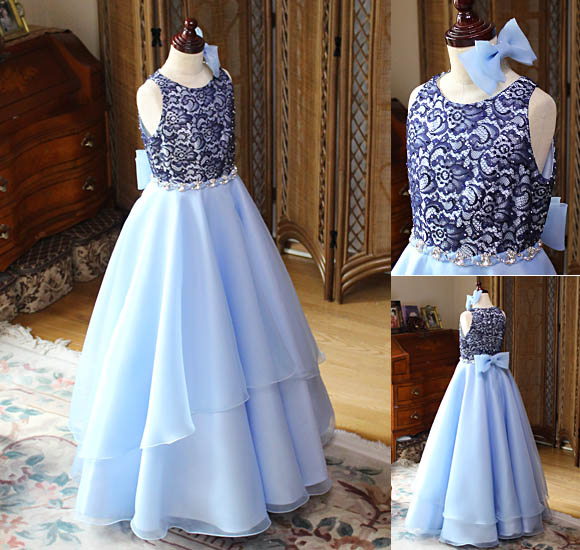 バイオリンのコンクールドレス ライトブルー オーダーメイド 東京都