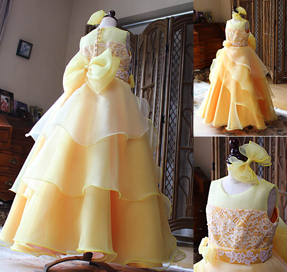 イエローオレンジ グラデーションカラー スカートデザイン