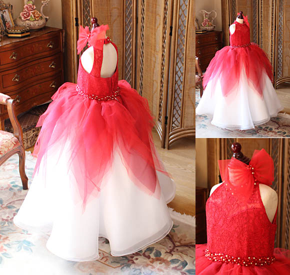 大輪のお花のようなベルラインドレス