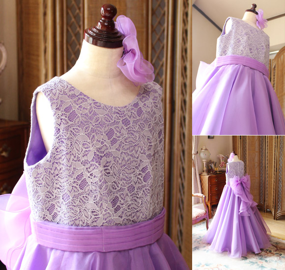 ドレスのトップス ウエストデザイン サッシュベルト