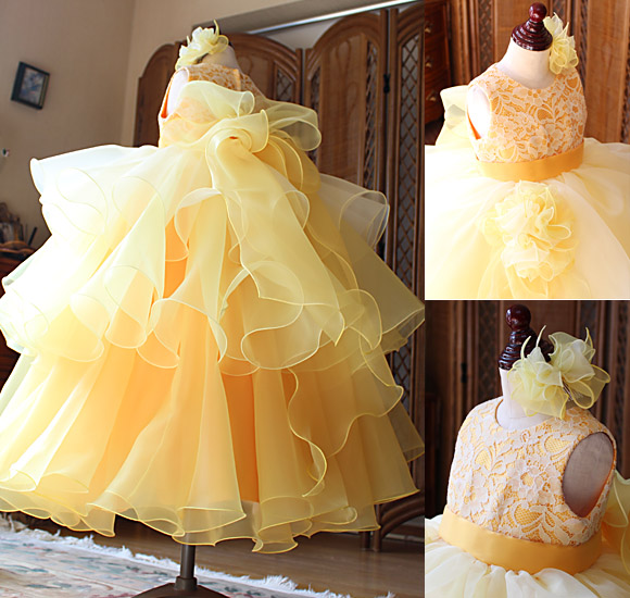 リボンのアシ 小学生ドレス スカートデザイン