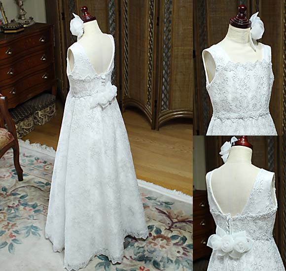 Aライン レース柄 幾何学柄 Aライン