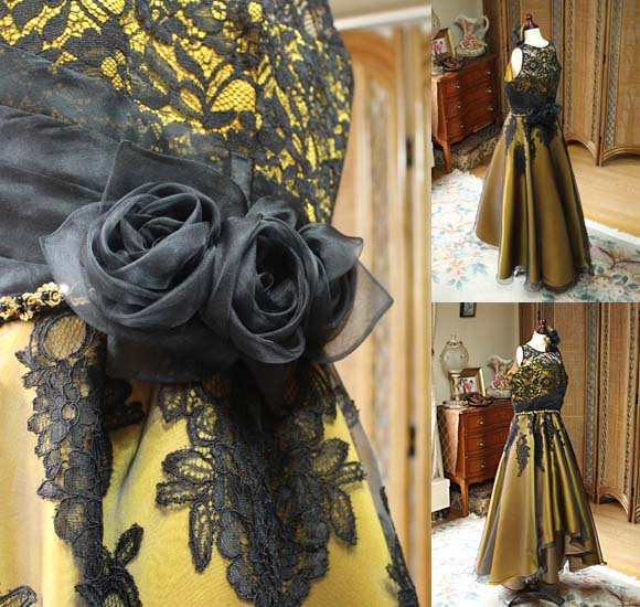 シルク バラのコサージュ ハンドメイド