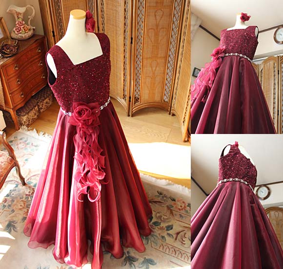 シルク バラのコサージュ ハンドメイド