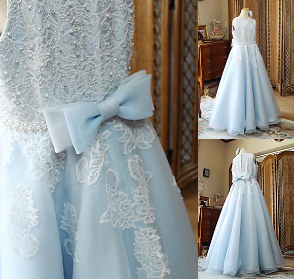 ウエストリボン ライトブルー