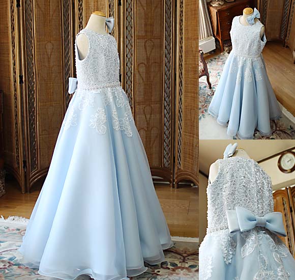 ピアノ コンクールドレス ライトブルー オーダーメイド 大阪府