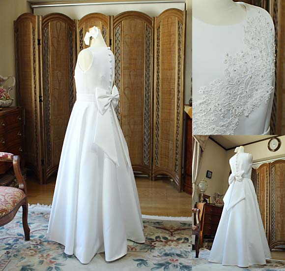 シンプルなコンクールドレス オフホワイト