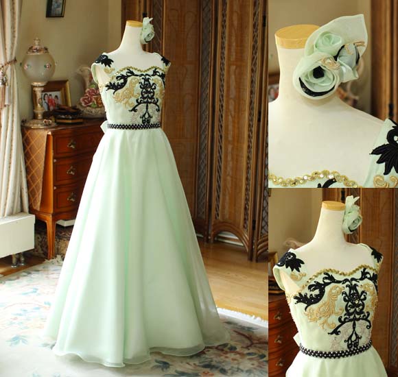 ヴァイオリン コンクールドレス イエローグリーン オーダーメイド 東京都