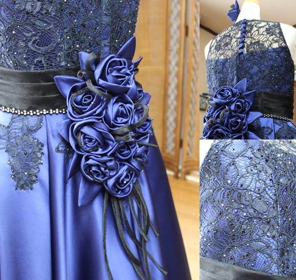 バラのコサージュ ハンドメイド