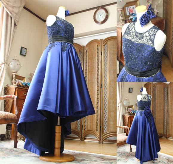 フロント スカート 高級サテン