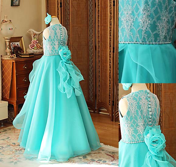 Aライン ドレス スカート バックスタイル