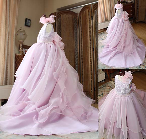 ピアノのコンチェルトドレス ロングトレーン