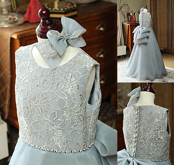 ラウンドネック トップス リボン ヘッドドレス