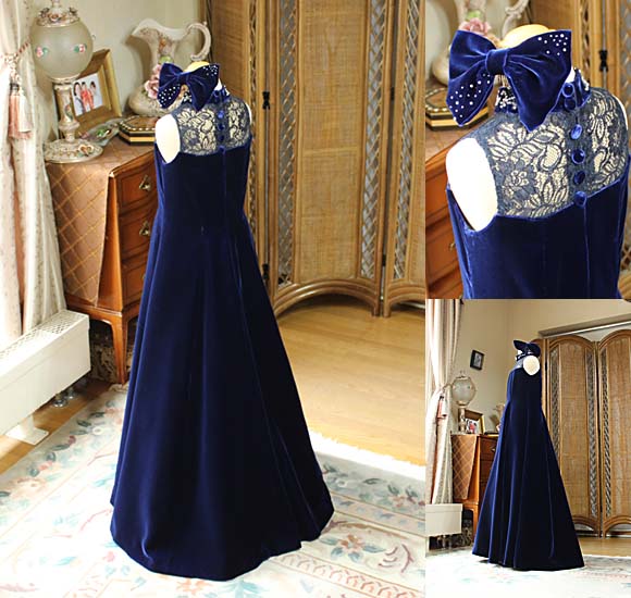 プリンセスライン ドレス ベルベット