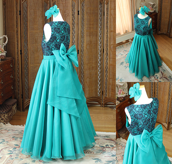 フレアAライン バックスタイル リボン