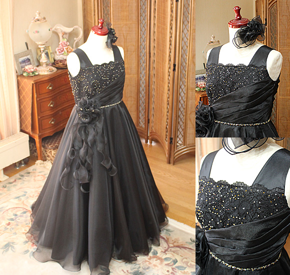 ピアノ コンクールドレス ブラック オーダーメイド 宮城県