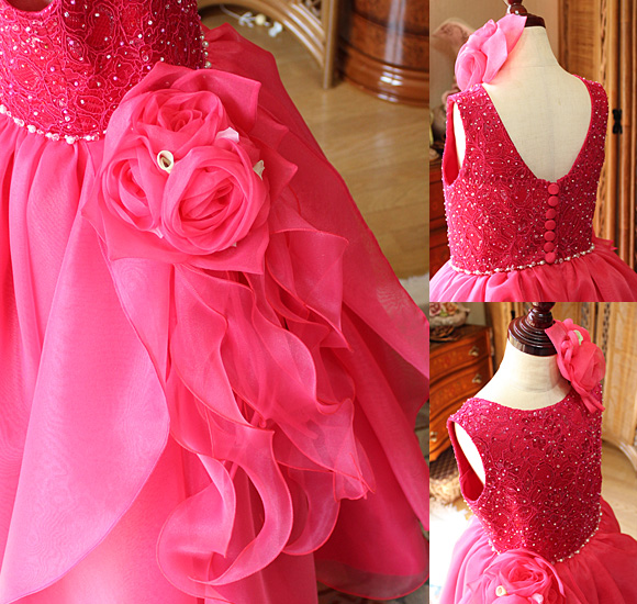 ウエスト コサージュ ヘッドドレス トップス ラウンドネック