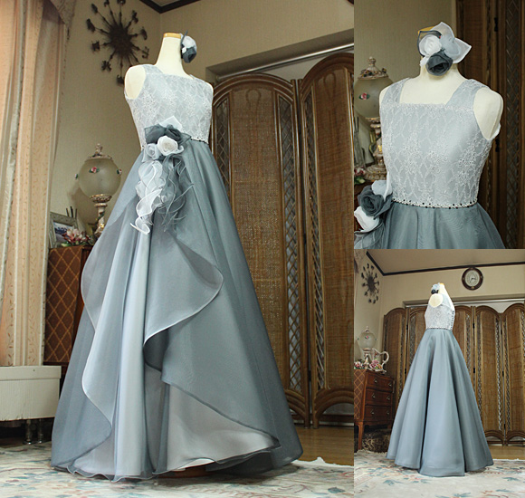 コンクールドレス グレー 販売 オーダーメイド