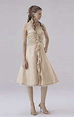 パーティードレス ベージュ