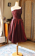 パーティードレス ワイン