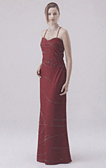 ロングドレス ワイン