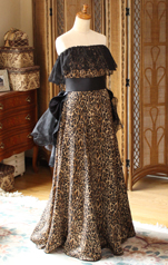 ロングドレス ヒョウ柄