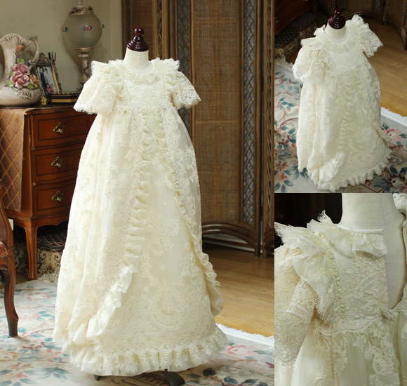 ロイヤルベビードレス シルクサテン 受注オーダーメイド 販売