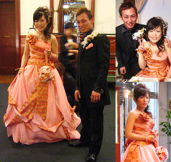 お色直しのカクテルドレス レストランウェディングで披露宴