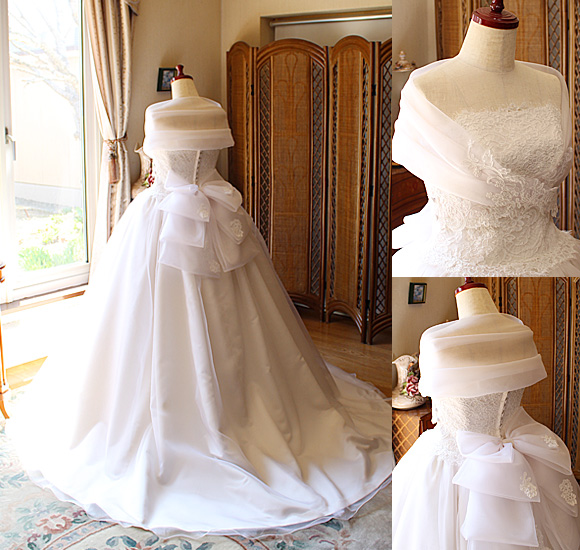 ウェディングドレス バックスタイル ベルライン