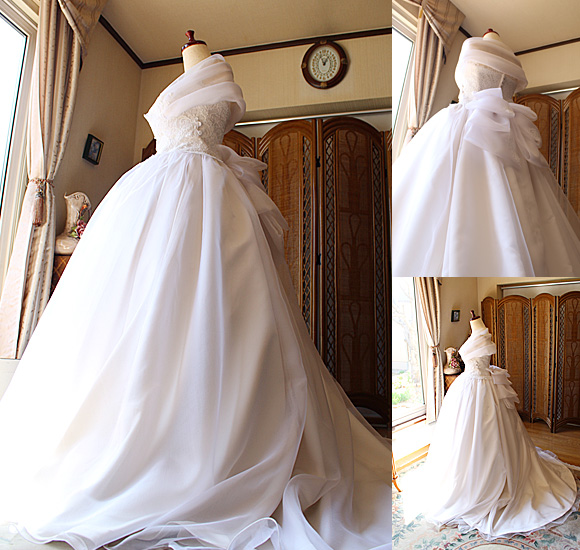 ウェディングドレス姿 オートクチュールドレス