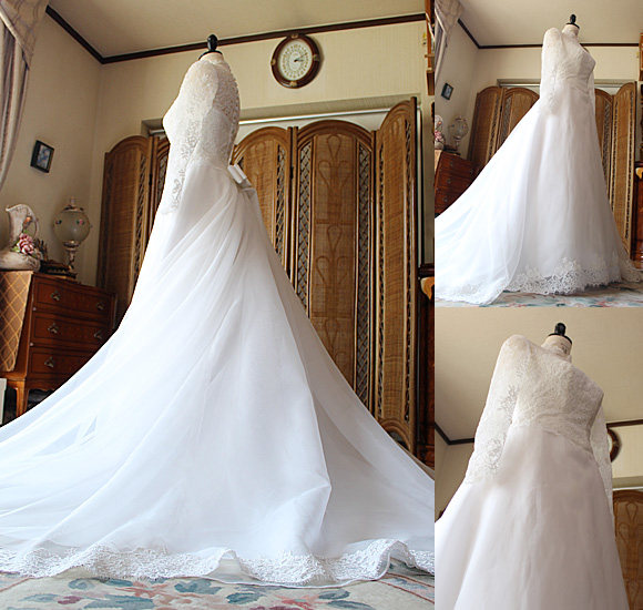 立体裁断 フルオーダーメイド ウェディングドレス 美しいボディーライン