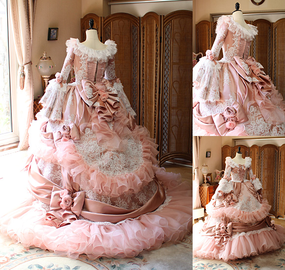 バックスタイル ウェディングドレス デザイン シルエット